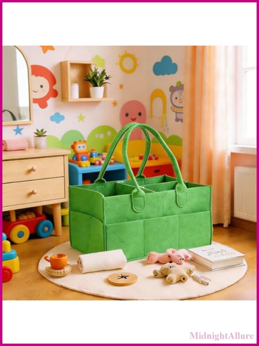 Reusable Felt Tote Bag Foldable Car Caddy Grocery Lunch Eco-Friendly